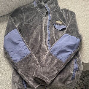 L.L. Bean Gray and Purplish Fleece Jacket